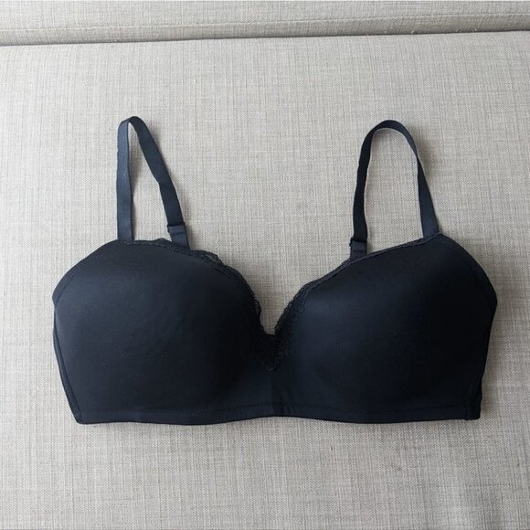 R LINE SLIGHTLY padded wireless black bra 38D B028 - Picture 10 of 10